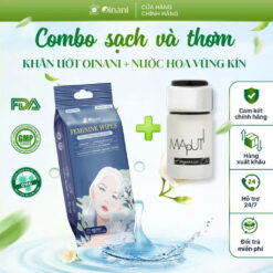 Combo sạch thơm - khăn ướt vệ sinh phụ nữ Oinani + nước hoa vùng kín Maputi