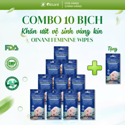 [MUA 10 TẶNG 1] Khăn ướt vệ sinh vùng kín xuất khẩu – Oinani Feminine Wipes