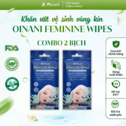 Combo 2 bịch khăn ướt vệ sinh phụ nữ hương nhài Oinani Feminine Wipes
