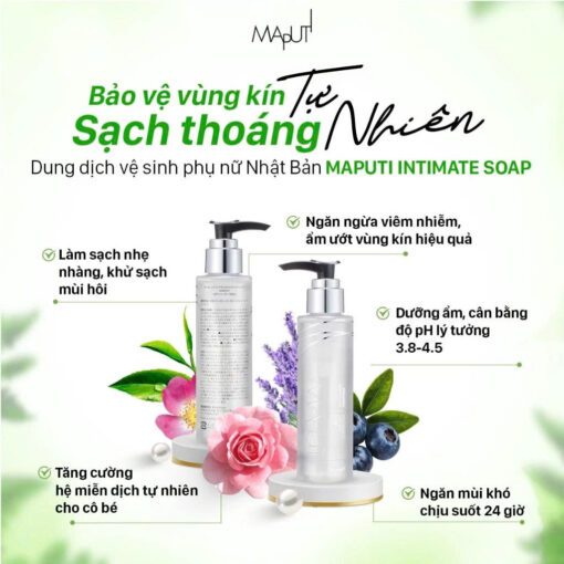Combo sạch toàn diện gồm khăn ướt vệ sinh phụ nữ OINANI + dung dịch vệ sinh Maputi - an toàn, lành tính - Ảnh 4